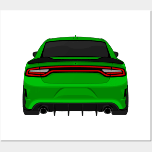 DODGE CHARGER GREEN Posters and Art